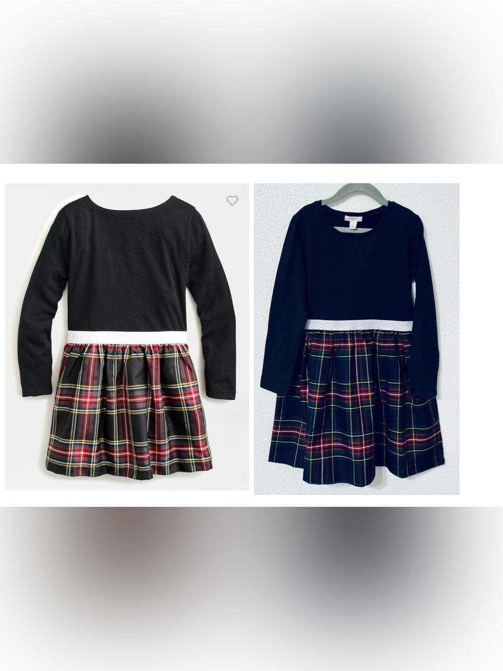 Crewcuts Girls' mixy dress in Stewart tartan Long-Sleeve Dress Christmas Holiday